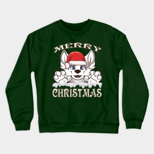 Cute Fursuit Puppy Dog, Christmas furry fursona Crewneck Sweatshirt